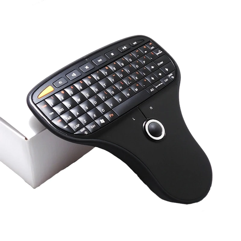 Mini Wireless Remote Keyboard Air Mouse With Light Trackball Multimedia Control Function for TV Computer