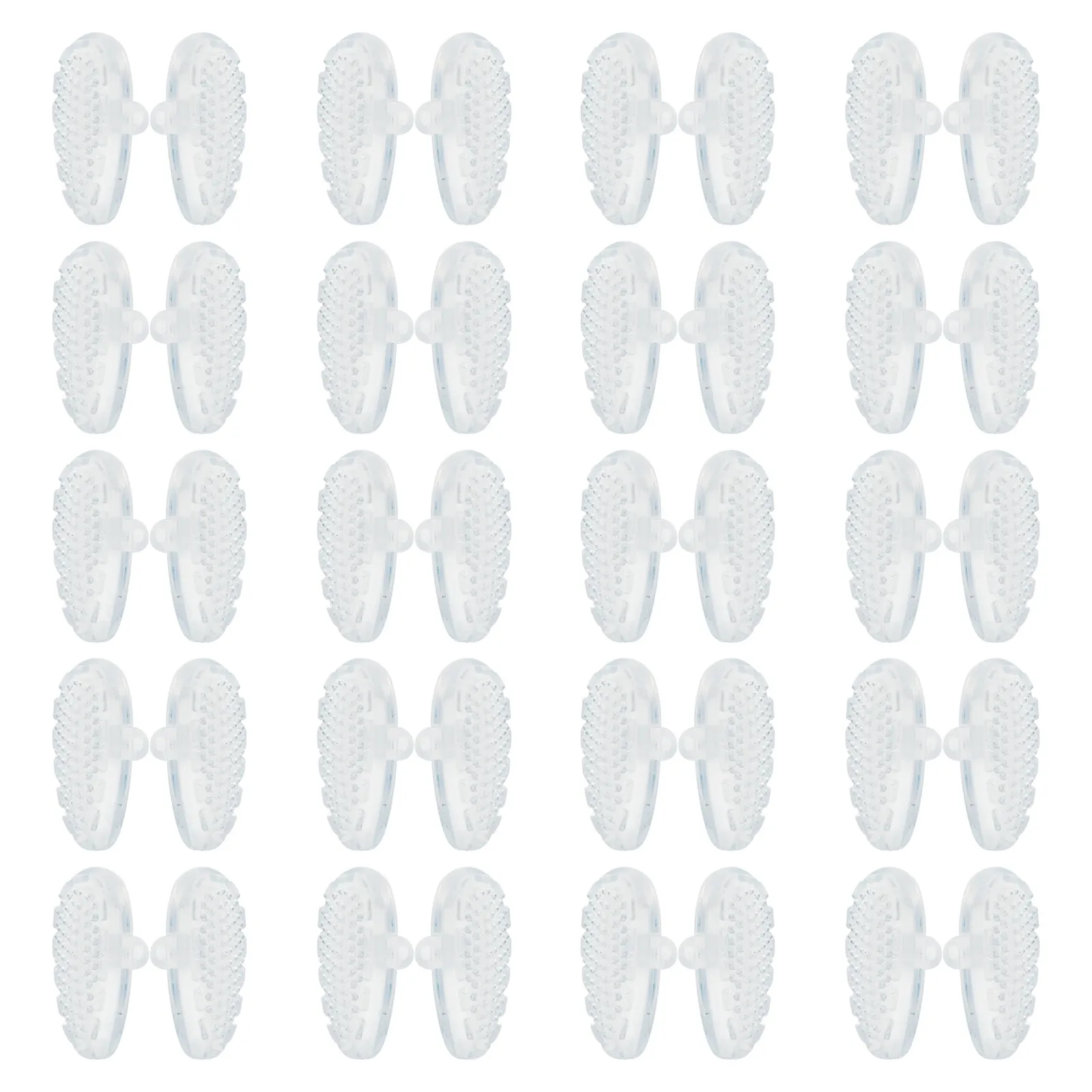 

25 пар высокоэластичных силиконовых накладок для носа, аксессуары для очков, удобные и надежные сменные накладки для металлических и пластиковых оправ