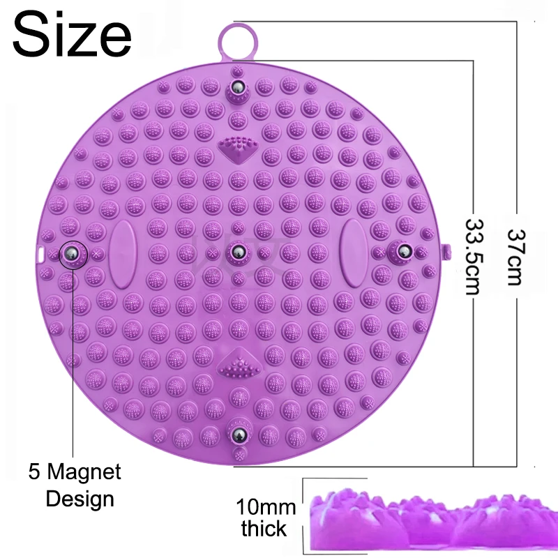 Foot Massage Acupressure Mat Muscle Relaxation Acupuncture Mat Pilates Fitness Yoga Accessories Foot Training Round Workout Mat view 6