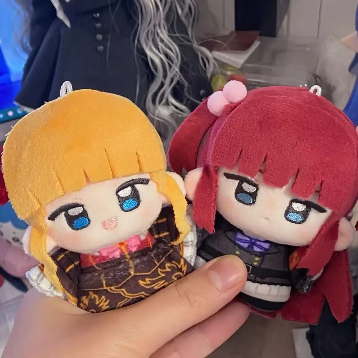 

10CM Anime Umineko no Naku Koro ni Beatrice Ushiromiya Ange Plush Doll Cartoon COS Dress-up Pendant Keychain Toy Kids Xmas Gifts