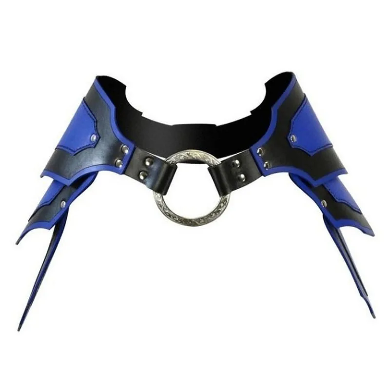 Medieval Retro Punk PU Leather Belt Faulds Tasset Pirate Knight Cosplay Armor Costume Skirt Men Women Performance Accessories