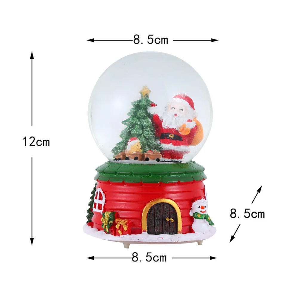 مضيئة عيد الميلاد كريستال الكرة ديكور زلاجة شكل سنو غلوب تصميم ممتاز للمنزل بار مكتب مطعم ديكور الزجاج سنو غلوب