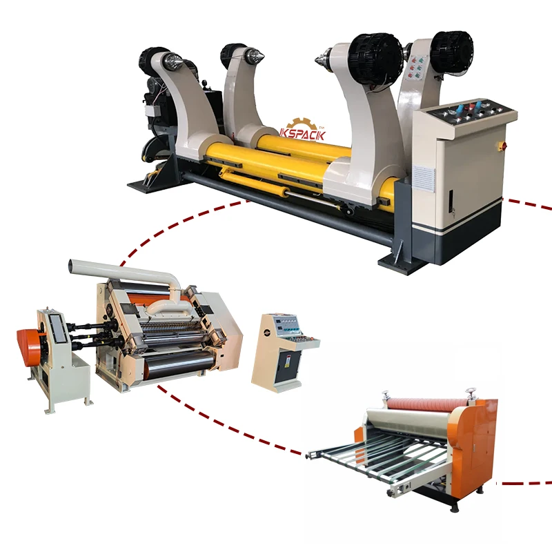 Corrugator Machine Komplettset Cartoon Box Making Machine Automatische Sperrfalte Wellpappe