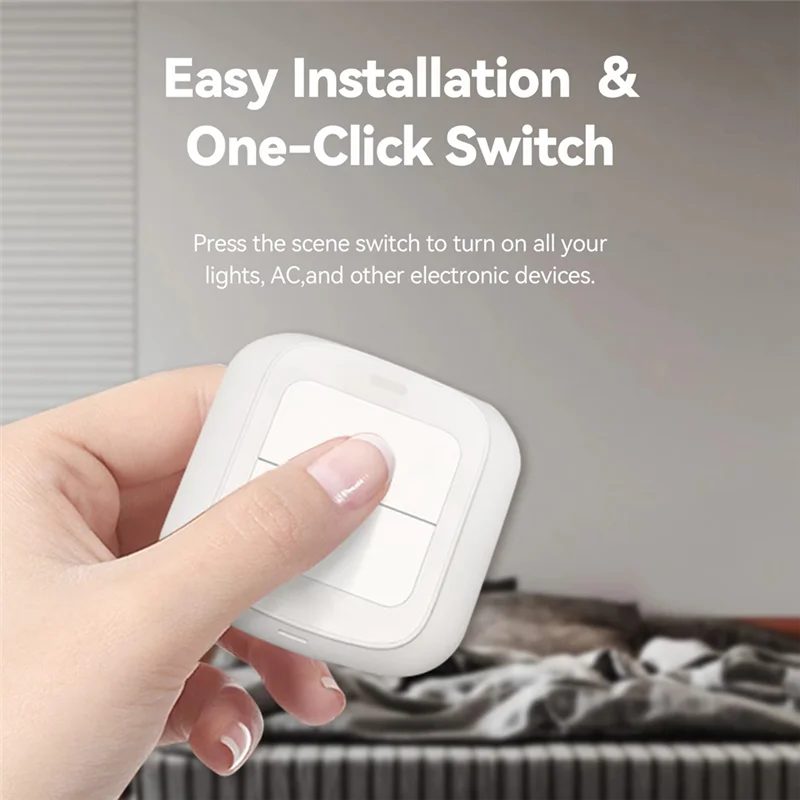 M13ktuya 2-Gang-Szenenknopfschalter Push-Remote-Panel Smart Home Linkage Automation Sence Controller