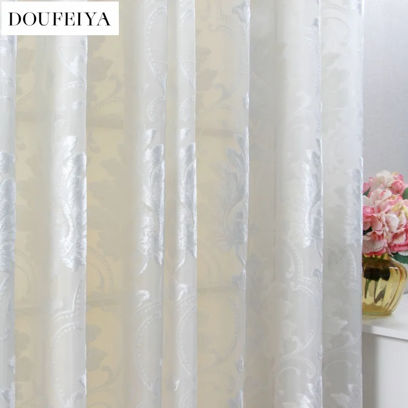 

Custom Size European Style Damascus Velvet Luxury Tulle Curtains for Living Room Bedroom Dining Romantic Retro Classic Grace