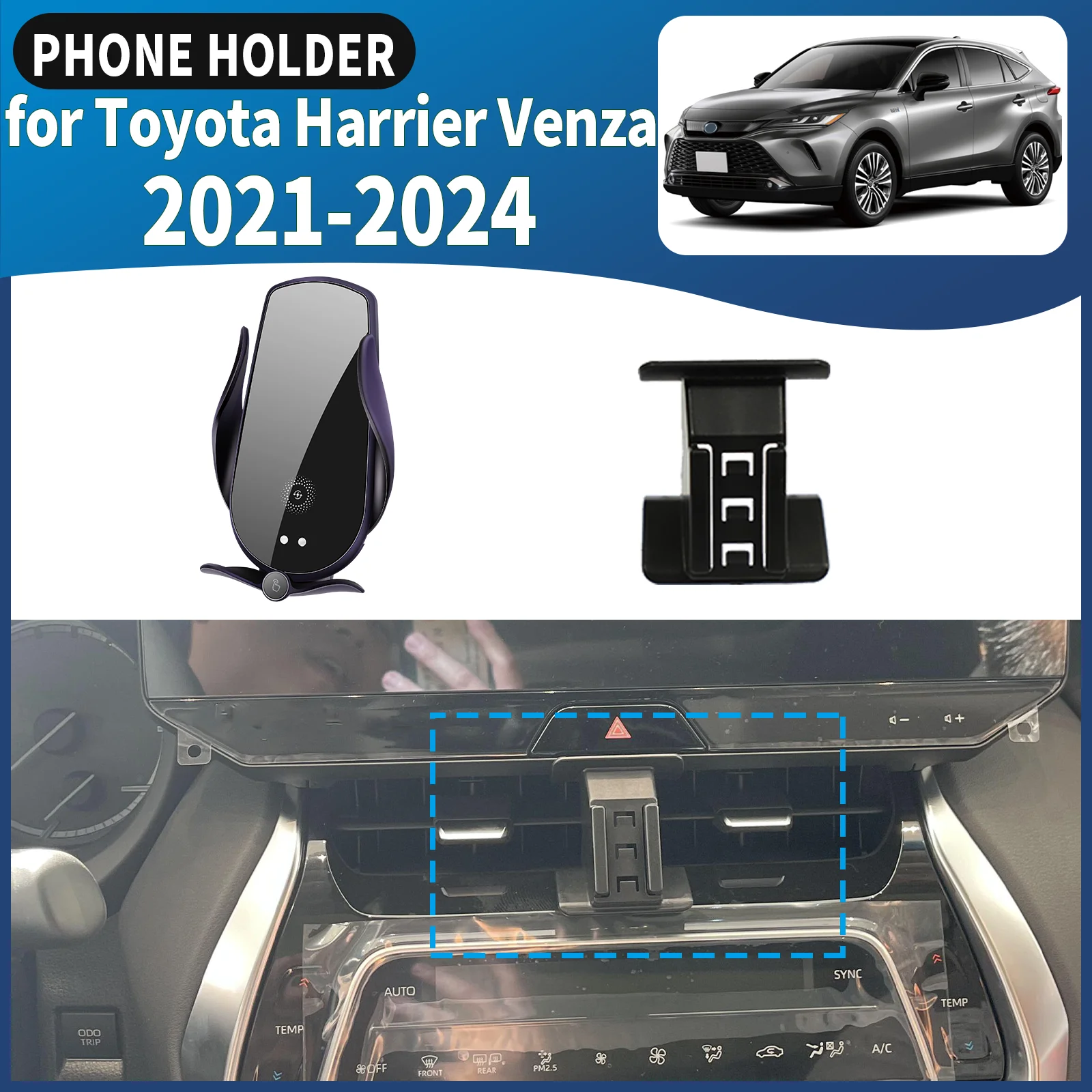 

fit for Toyota Harrier Venza 2021-2024 XU80 Car Phone Holder Mount Vehicle-Specific GPS Navigation Easy Installation accessoires