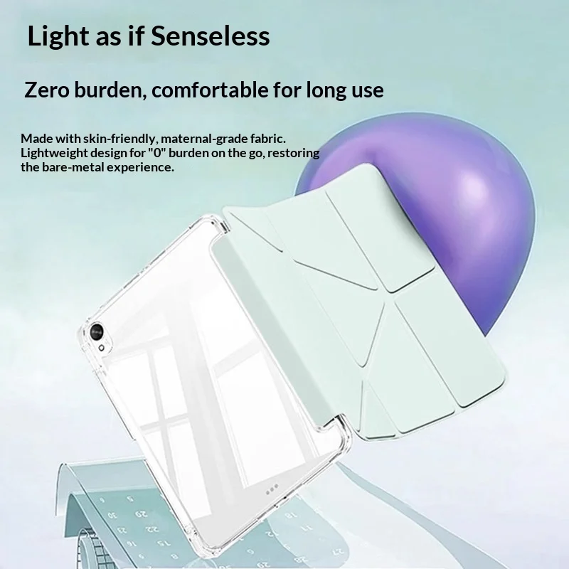 Acrylic Clear HD Back Multiple Fold Stand Tablet Case for Huawei MatePad Pro 12 Air 11.5 S 2026 SE 11 