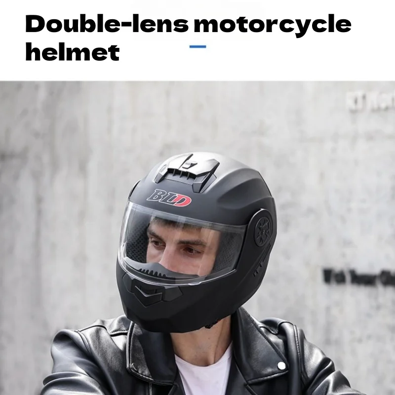 

Мотоциклетный шлем, оснащенный двухслойными линзами и открытым дизайном, подходит для всех четырех сезонов и очень удобный.
