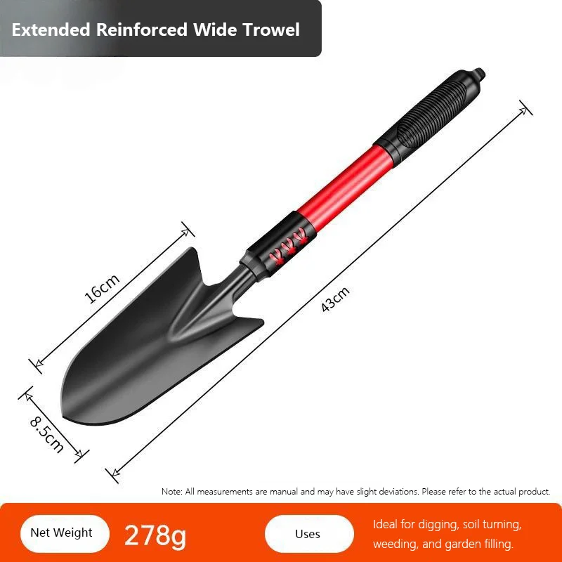 4PCS Garden Tool Set Ergonomic Non Slip Handle Heavy Duty 5 Tooth Rake Soil Shovel Gardening Hand Tools Kit