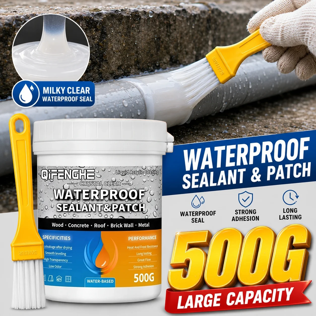 Waterproof Insulating Sealant Transparent Strong Invisible Coating Sealant Agent Leak-Free Glue Home Roof Toilet Repair Tools