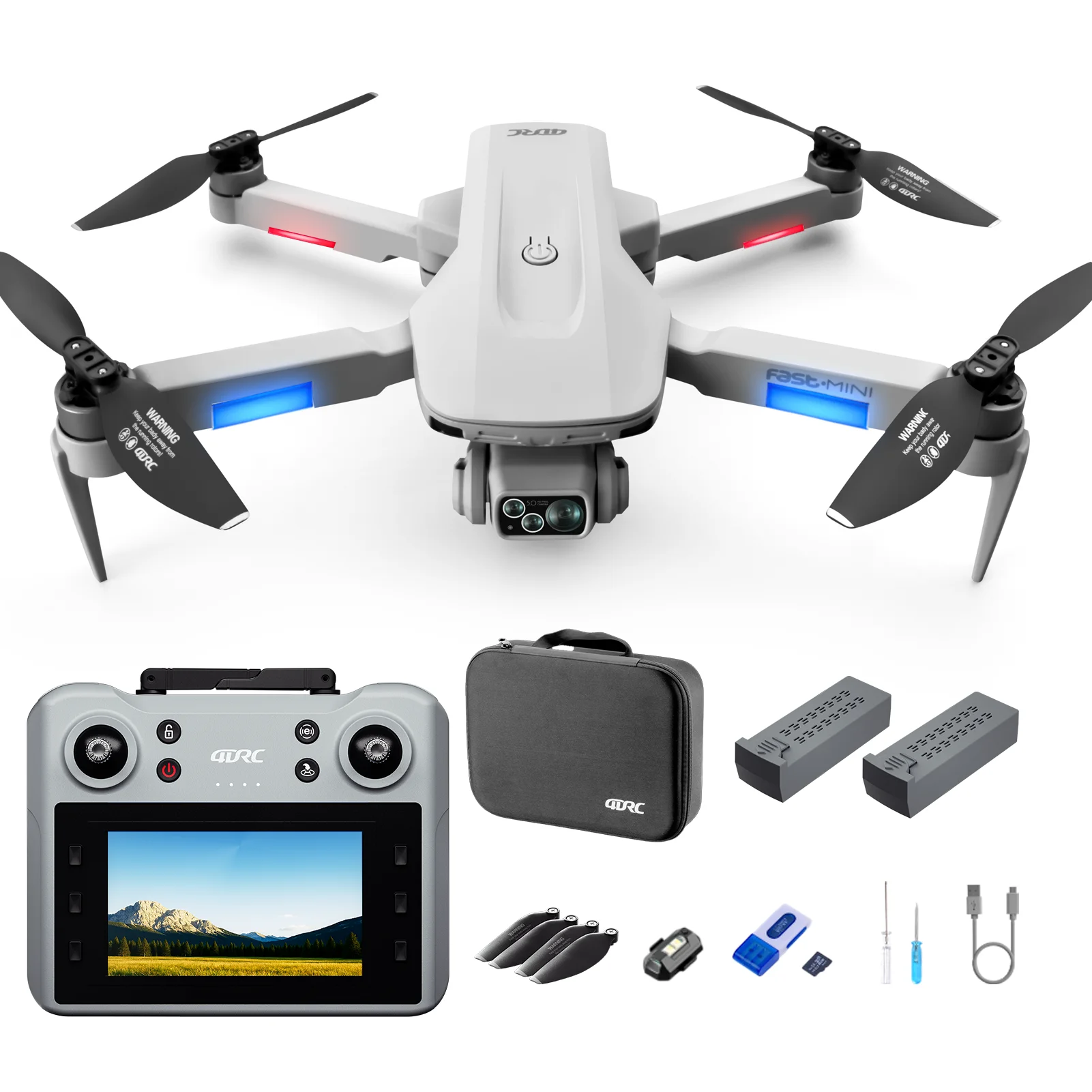 GPS Drone 4D-F8 4K, Drone With 4K UHD Camera, Under 249 g 3-Axis Gimbal, 0.5km Video Transmission, Auto Return, Wind Resistance, 28-Min Flight Time, 5G WIFI FPV RC Quadcopter Brushless Foldable Obstacle Avoidance