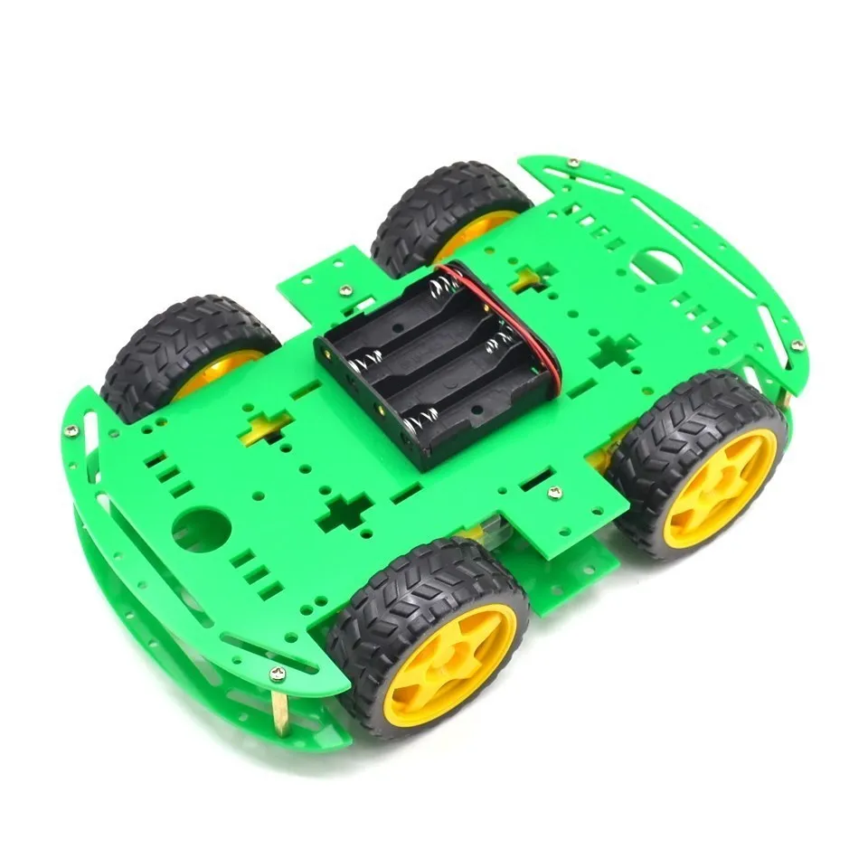 Motor Smart Robot Car Chassis Electronic Manufacture DIY Kit Speed Encoder Battery Box 4WD 4 Wheel Drive Car