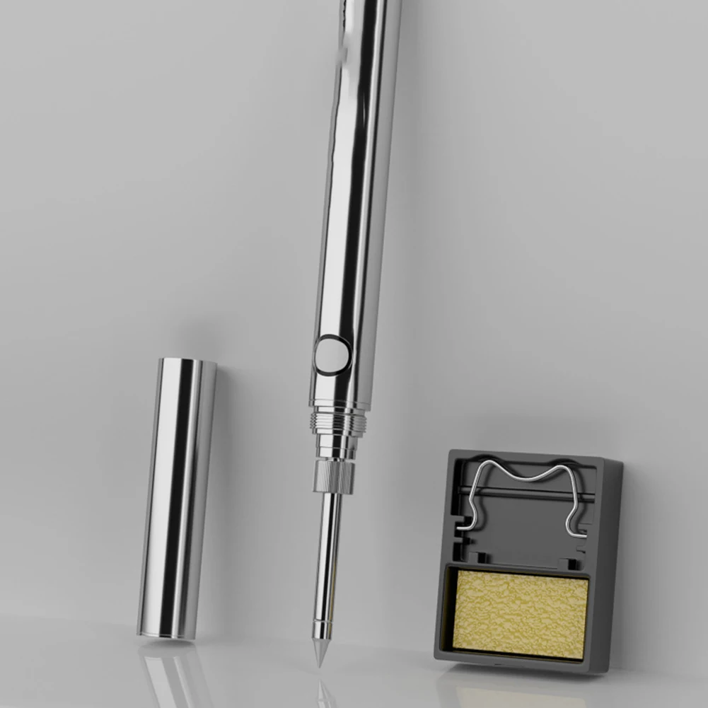 USB Powered Rechargeable Mini Soldering Iron with 3 Temperature Settings for Electronics and For DIY Repair Applications