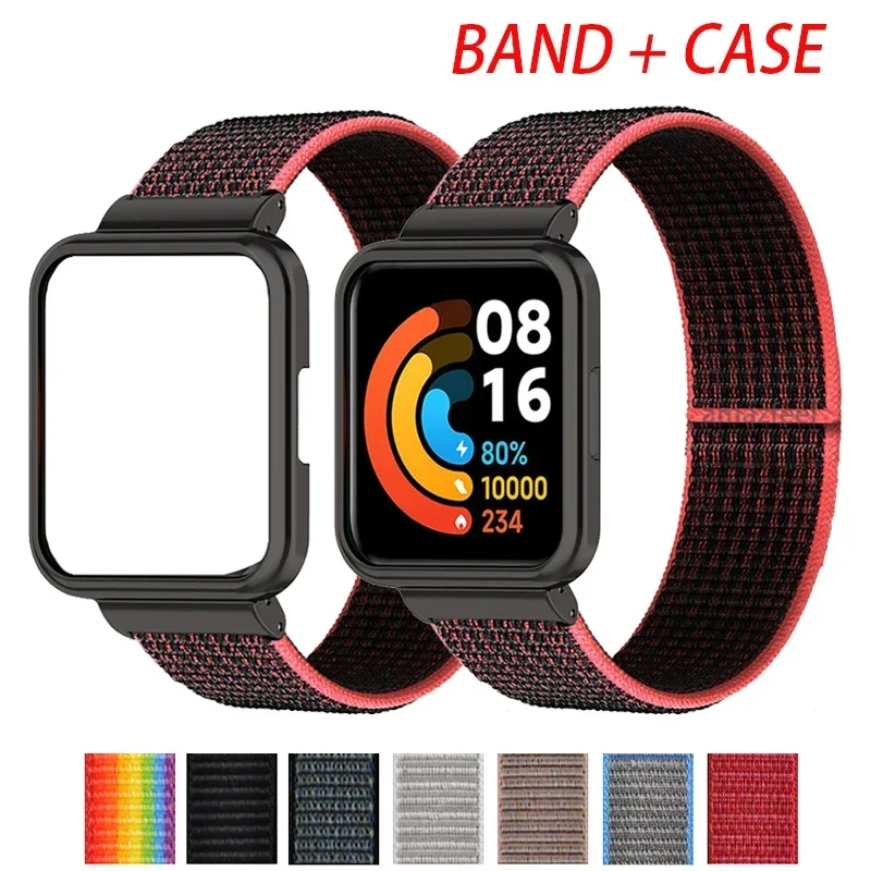 Nylon Strap for POCO Watch Smart Watch Band Ultra-thin breathable Bracelets for POCO Watch Metal Case Protector Cover Wristband