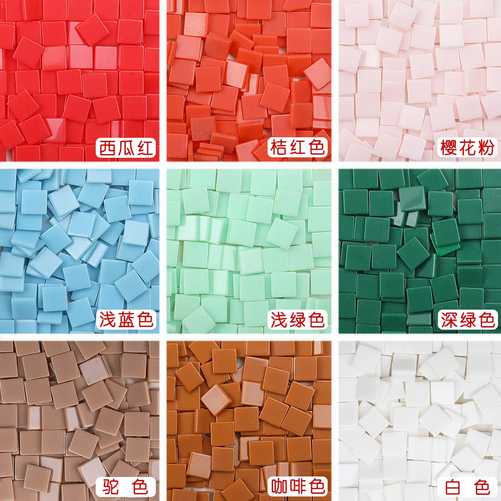 1cm Creative Color Resin Mosaic 100 DIY Children's Handmade Acrylic Tiles  Bulk Wholesale  Hobbies and Crafts Materials