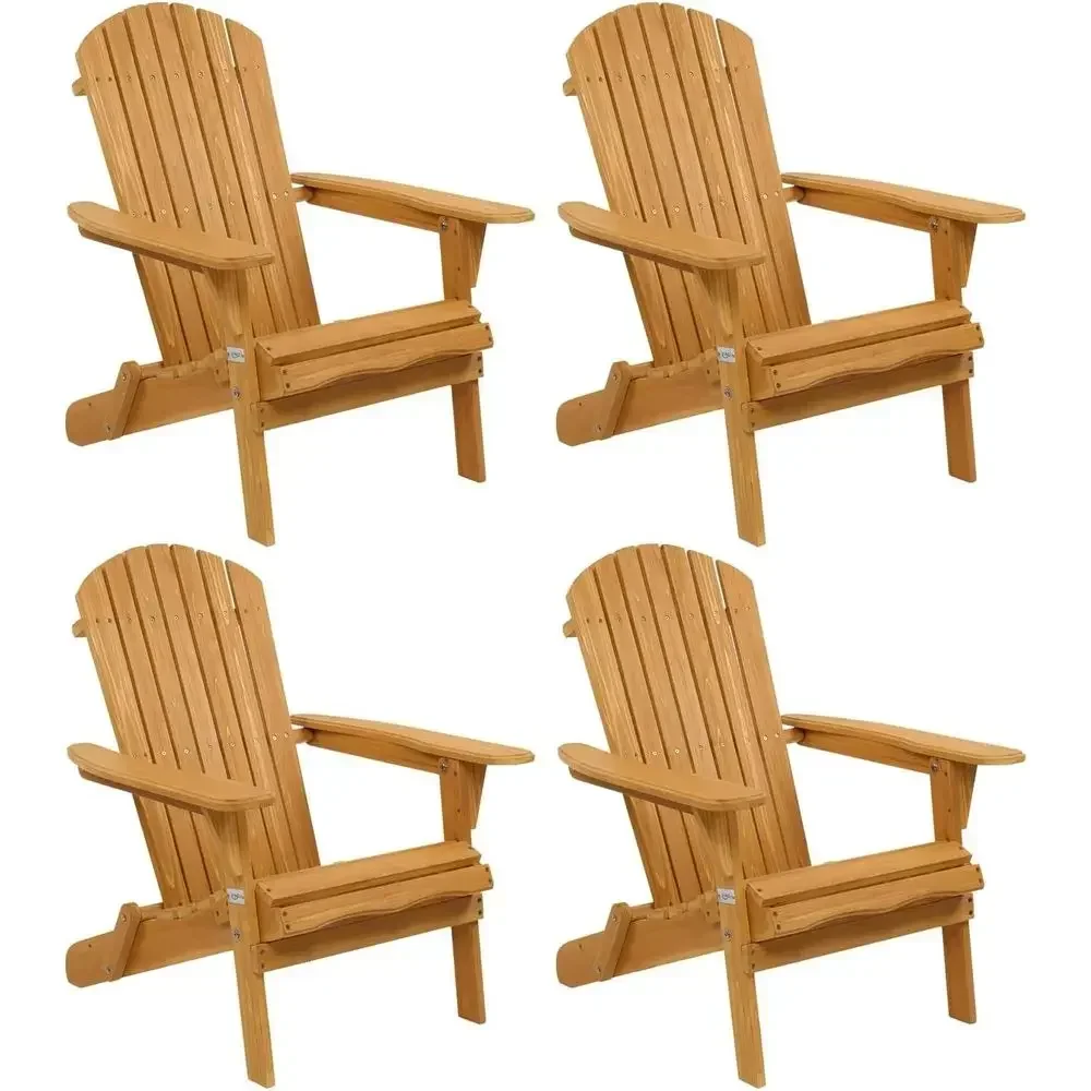 Set of 4 Weather-Resistant Adirondack Chairs - Clearance Sale for Outdoor Patio, Lawn, and Fire Pit Areas