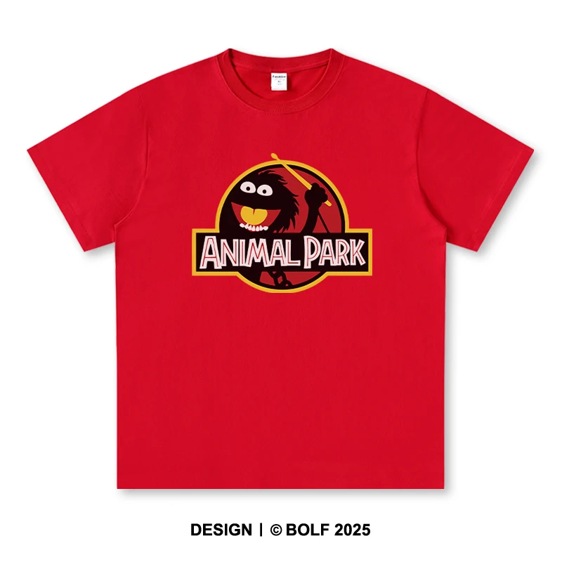Animal Park Herren-T-Shirt, 100 % Baumwolle, übergroße Wildlife-Grafik-T-Shirts für Männer, Dschungelabenteuer, Naturliebhaber-Top