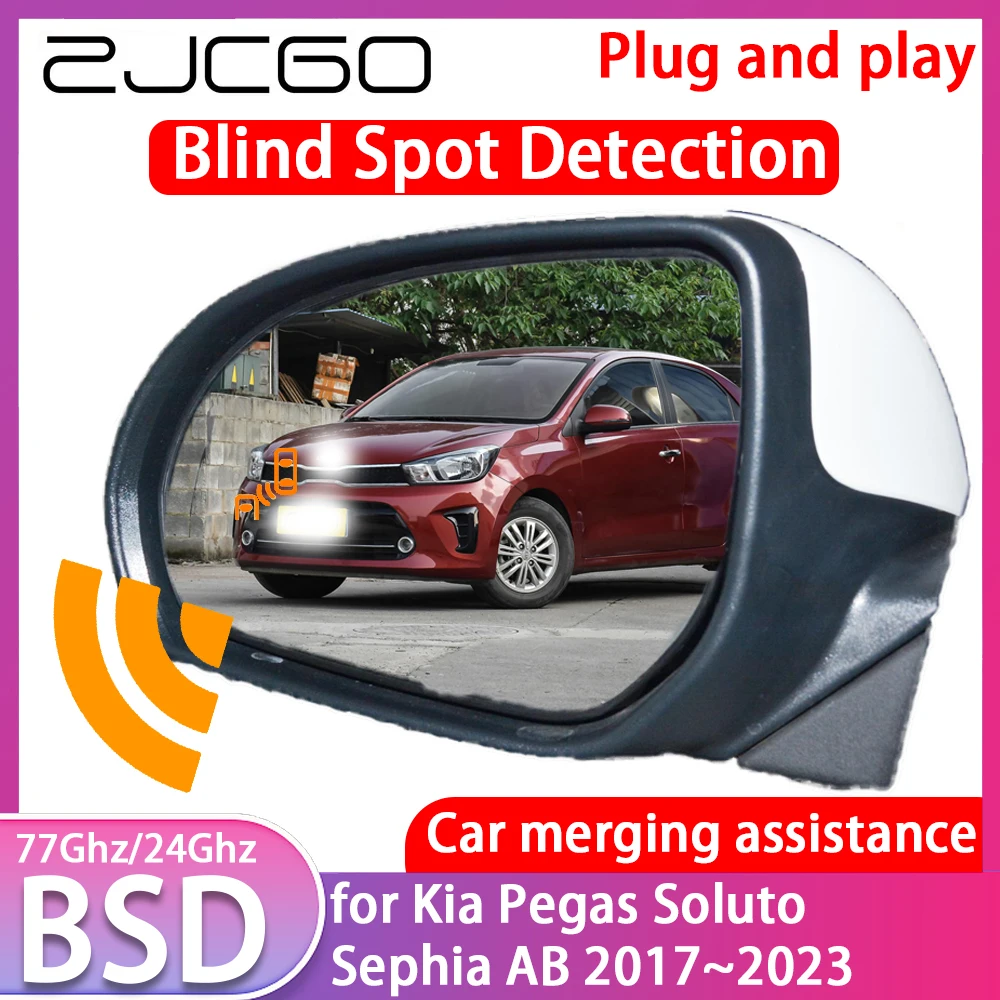 

ZJCGO for Kia Pegas Soluto Sephia AB 2017~2023 Blind Spot Detection Car BSD BSA BSM System Driving Warning Radar Alert Mirror