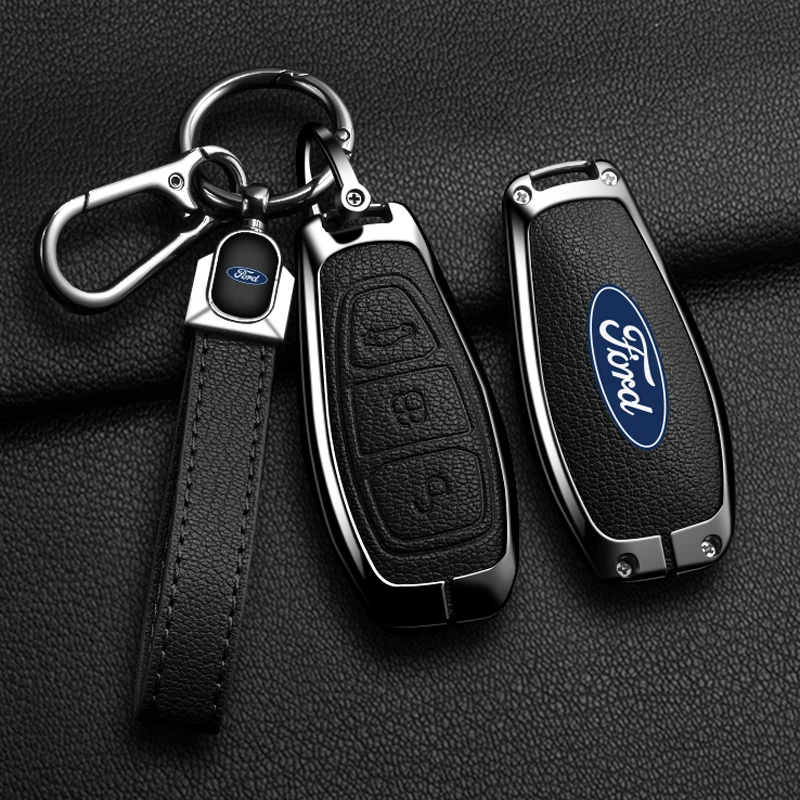 New Alloy 3 Buttons New Car Key Cover Case Shell Fob For Ford Fiesta Focus Mondeo Kuga Escape C-Max /Grand C-Max Ecosport C-Max