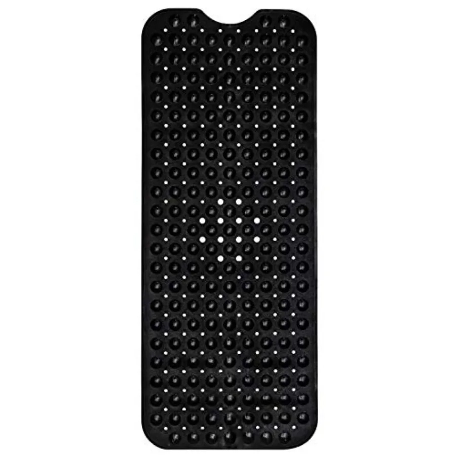 

Bath Mat 40 x 16 Inch Extra Long Non Slip Bathtub Mat Anti Slip Black Shower Mat with Suction Cups Bathroom Mat for Tub and Smo