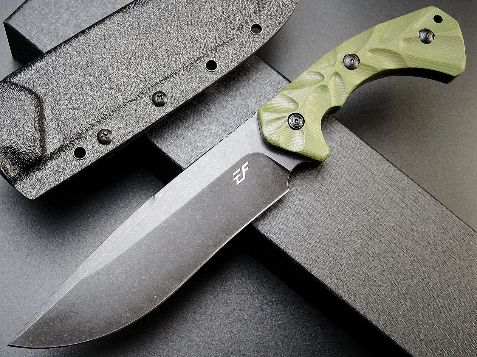 

Eafengrow EF145 Fixed Blade Knife DC53 Steel Blade G10 Handle Full Tang Fixed Straight Knives For Camping With Kydex Sheath