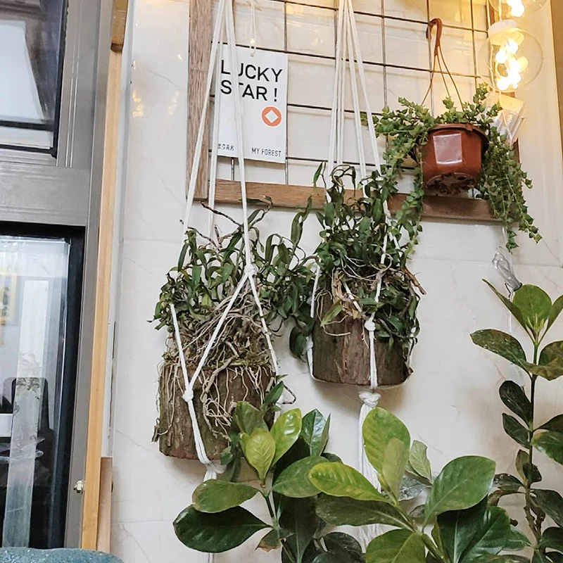 90-122cm Handmade Macrame Hemp Rope Plant Hanger Flowers Pot Planter  Hanging Baskets For Home Garden Countyard Wall Decoration - AliExpress 15