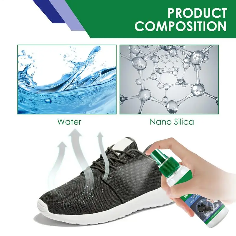 Spray protettore per scarpe per sneaker Protezione per acqua e macchie Protezione in tessuto Spray Stivali Liquido di protezione duraturo per