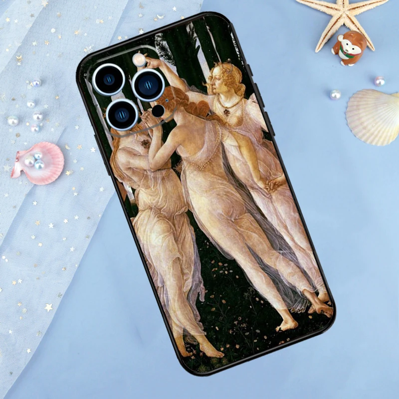 Sandro botticelli Renaissance art painting Case For iPhone 15 14 13 12 11 Pro Max Mini X XR XS Max 7 8 Plus Bumper Cases Cover