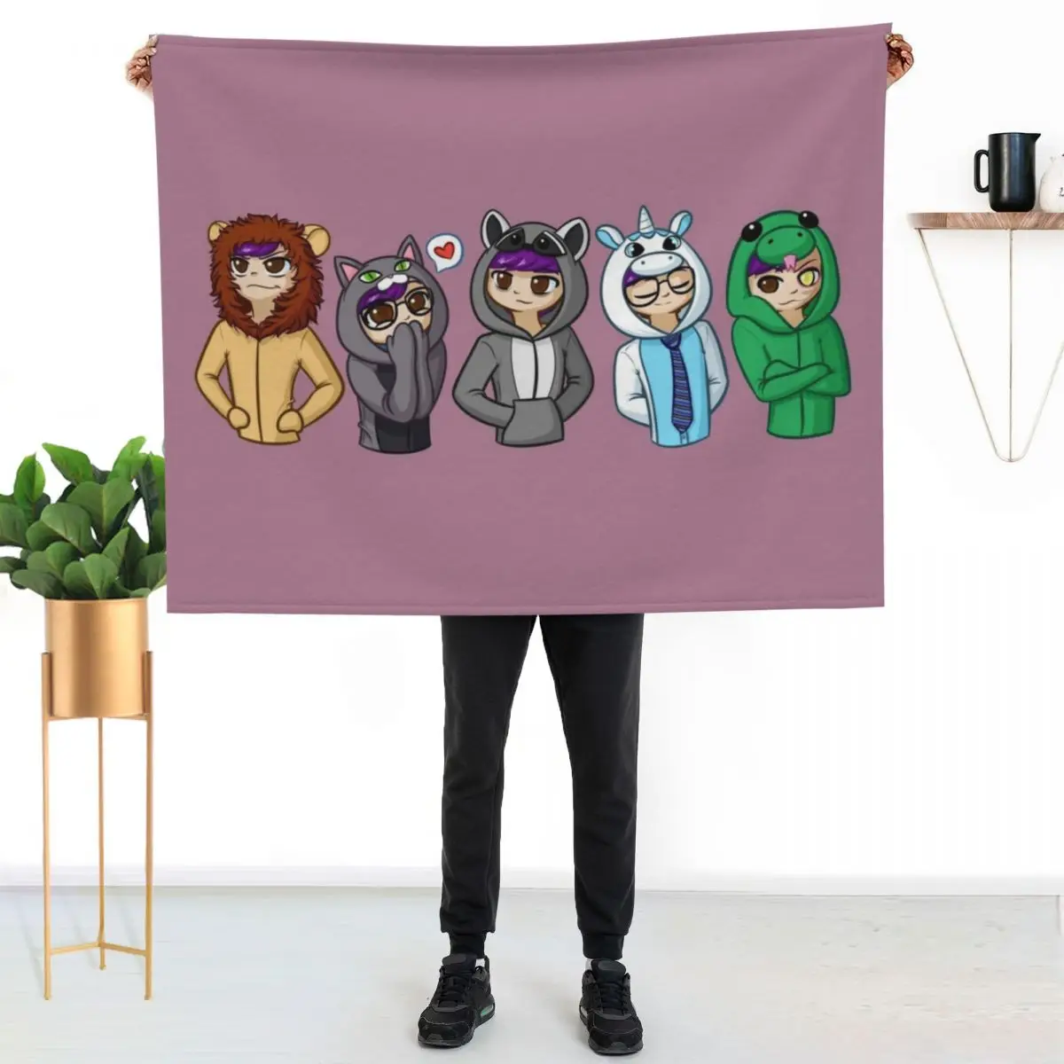 Sanders Sides Onesies - Core 4 + Deceit Throw Blanket Nap heavy to sleep Large Blankets For Baby Summer Blankets