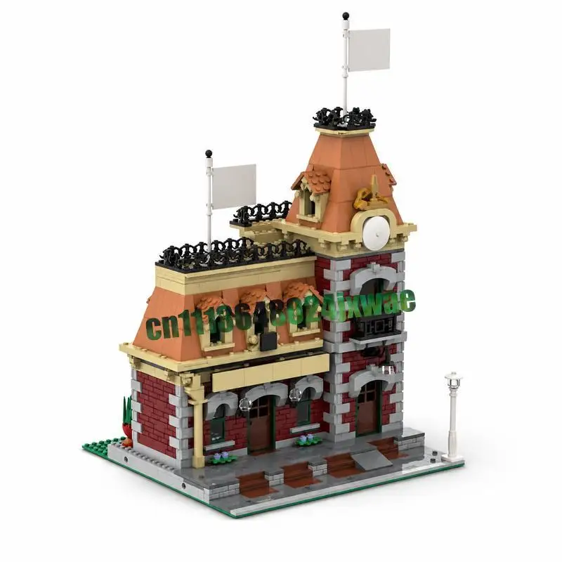 1946PCS MOC Modular Train Station Model Custom Puzzle Architecture DIY Assembly Educational Creative Toy Collection Popular Gift