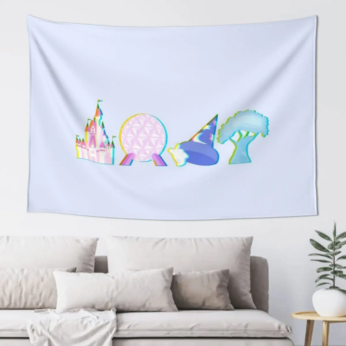 

Glitched Four Park Icons Tapestry Room Aesthetic Decor Home Decorations Decoration Wall Tapestry