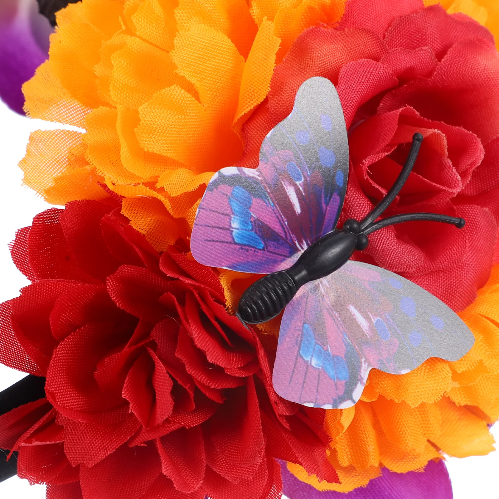 

Rave Accessories for Women Mexican Flower Crown Day of the Dead Headpiece Boho Hairband Festival Party Costume Floral Gift