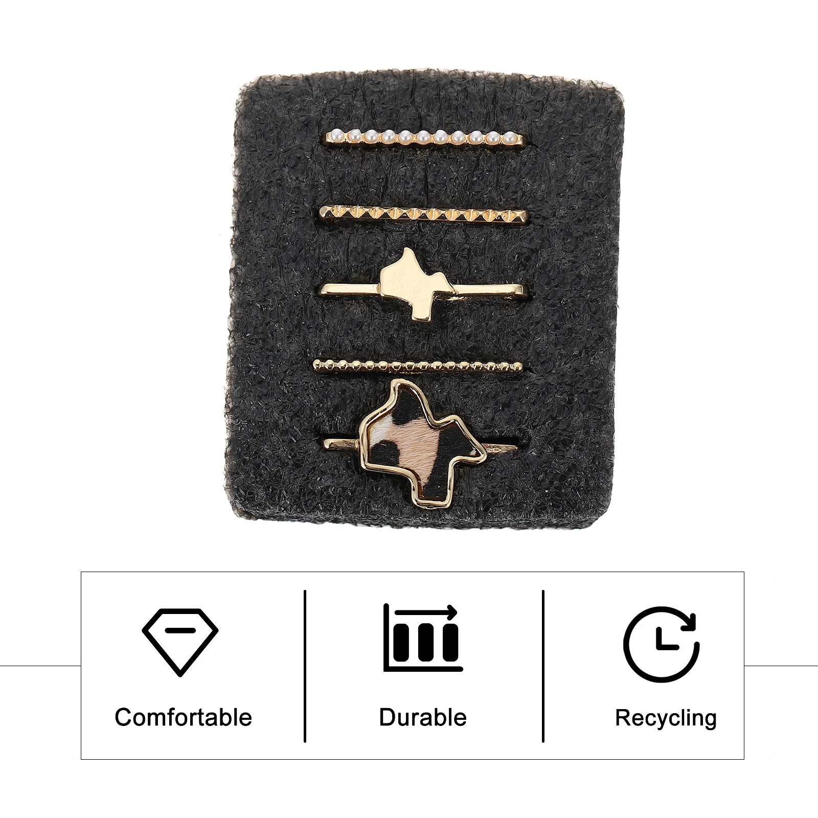 

5Pcs Watchband Decorative Loop Bright Delicate Craftsmanship Easy to Use Accessories Watch Band Charms Watch Band Ornament