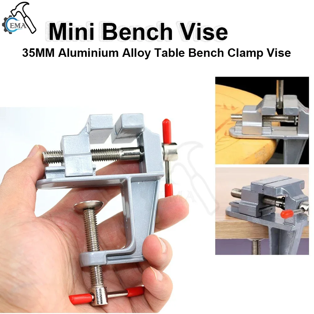 

35MM Aluminium Alloy Table Bench Clamp Vise Multi-functional Bench Vise Table Screw Vise for DIY Craft Mold Fixed Repair Tool