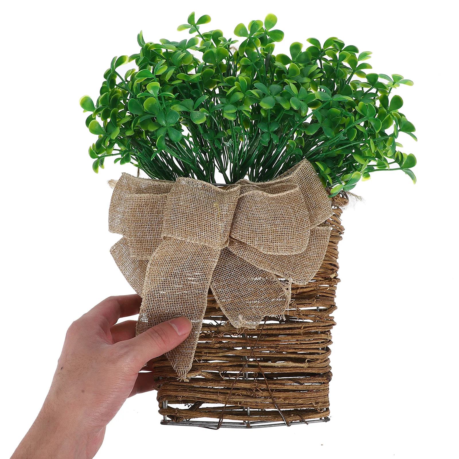 

Four Leaf St Patricks Day Decorations Flower Basket Shamrock Wall Hanging Decor Plant Storage Home Patricks Day