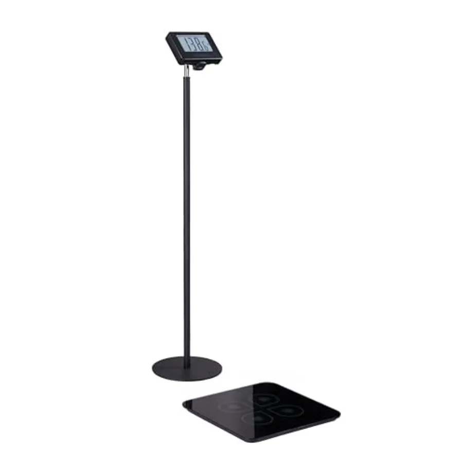

Весы напольные для ванной комнаты с большим дисплеем в современном сером цвете для точного измерения веса