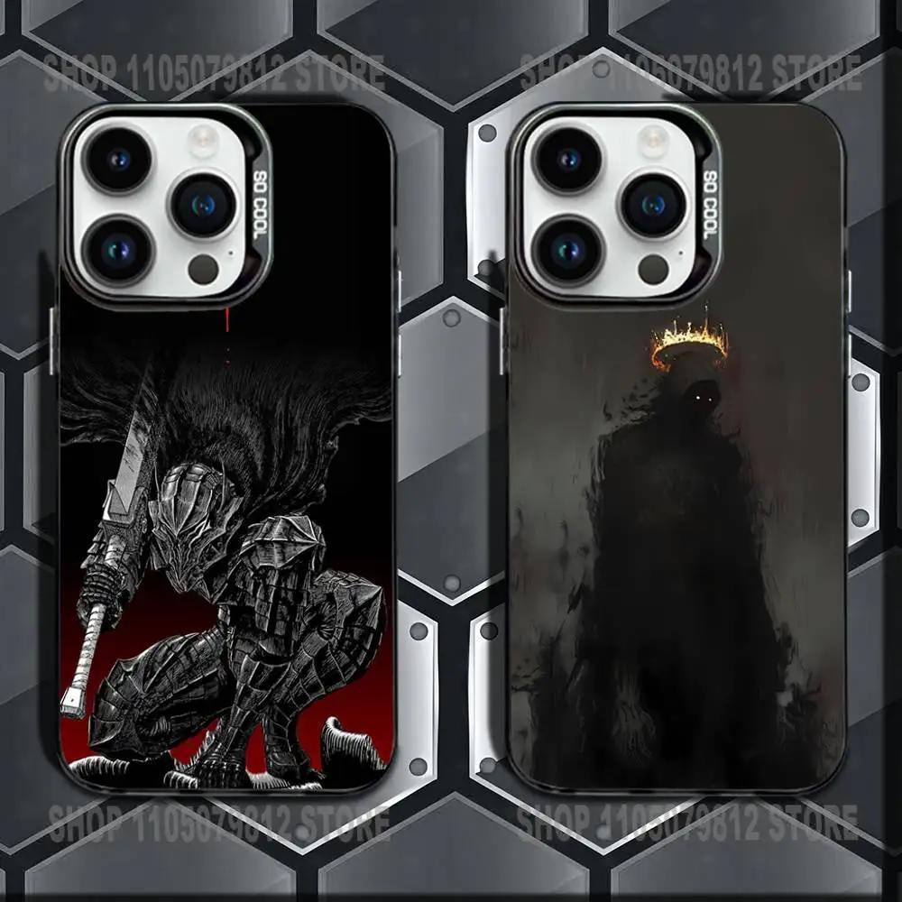 

Чехол для телефона Berserk Guts Hot Blood с аниме-покрытием для iPhone XR, 17,16,15,14,13,12,11, Mini,Pro,E,MAX Black Candy Matte Cover
