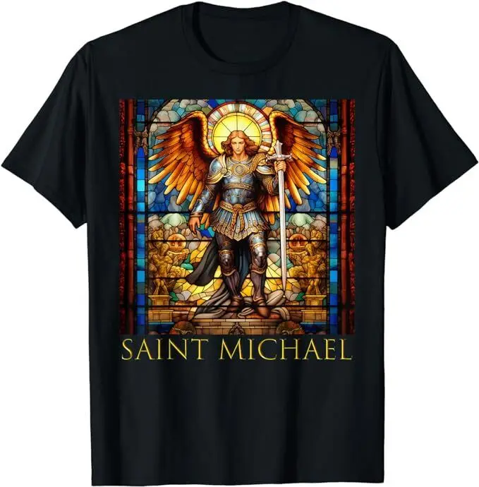 

NEW LIMITED Saint Michael The Archangel Prayer Catholic Gift T-Shirt Size S-5XL