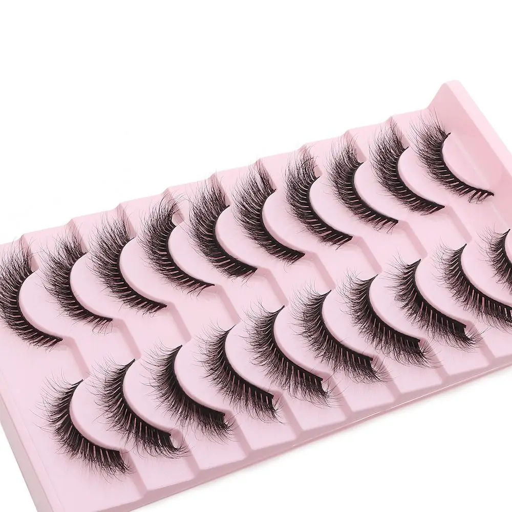 Nuovo volume 3D ciglia finte visone fatte a mano naturali nude cat eye ciglia croce disordinato strumenti per il trucco degli occhi estensione delle ciglia