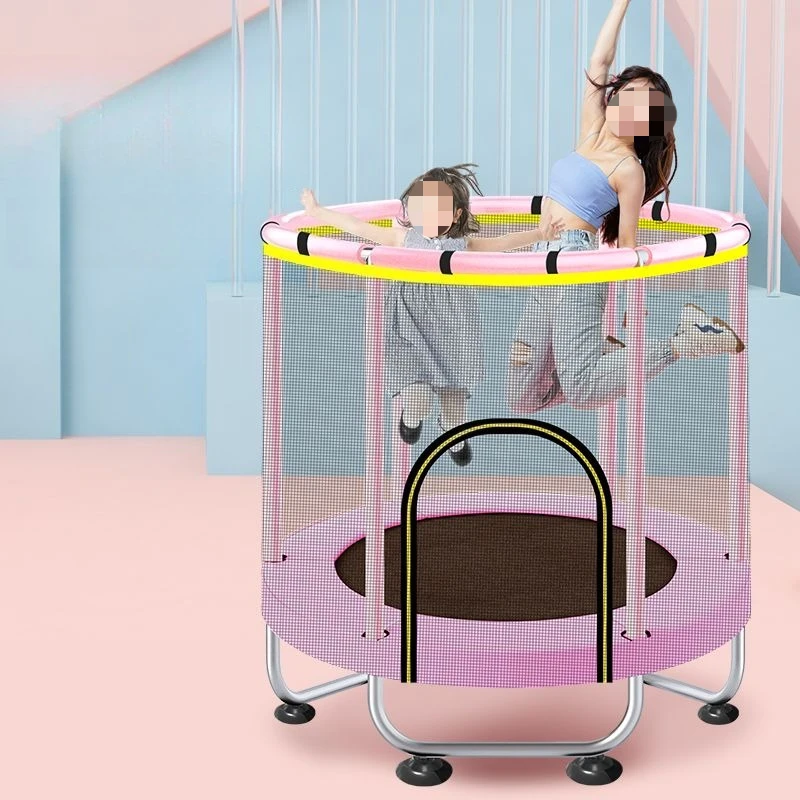 Toy trampoline, removable, adults can play, with protective net