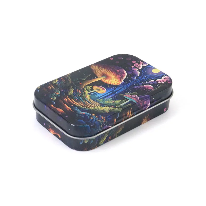 1 Pc Storage Cigarette Case Smoking Accessories Tinplate Box Tobacco Rectangle Container Jewelry Candy Coin Key Organizer