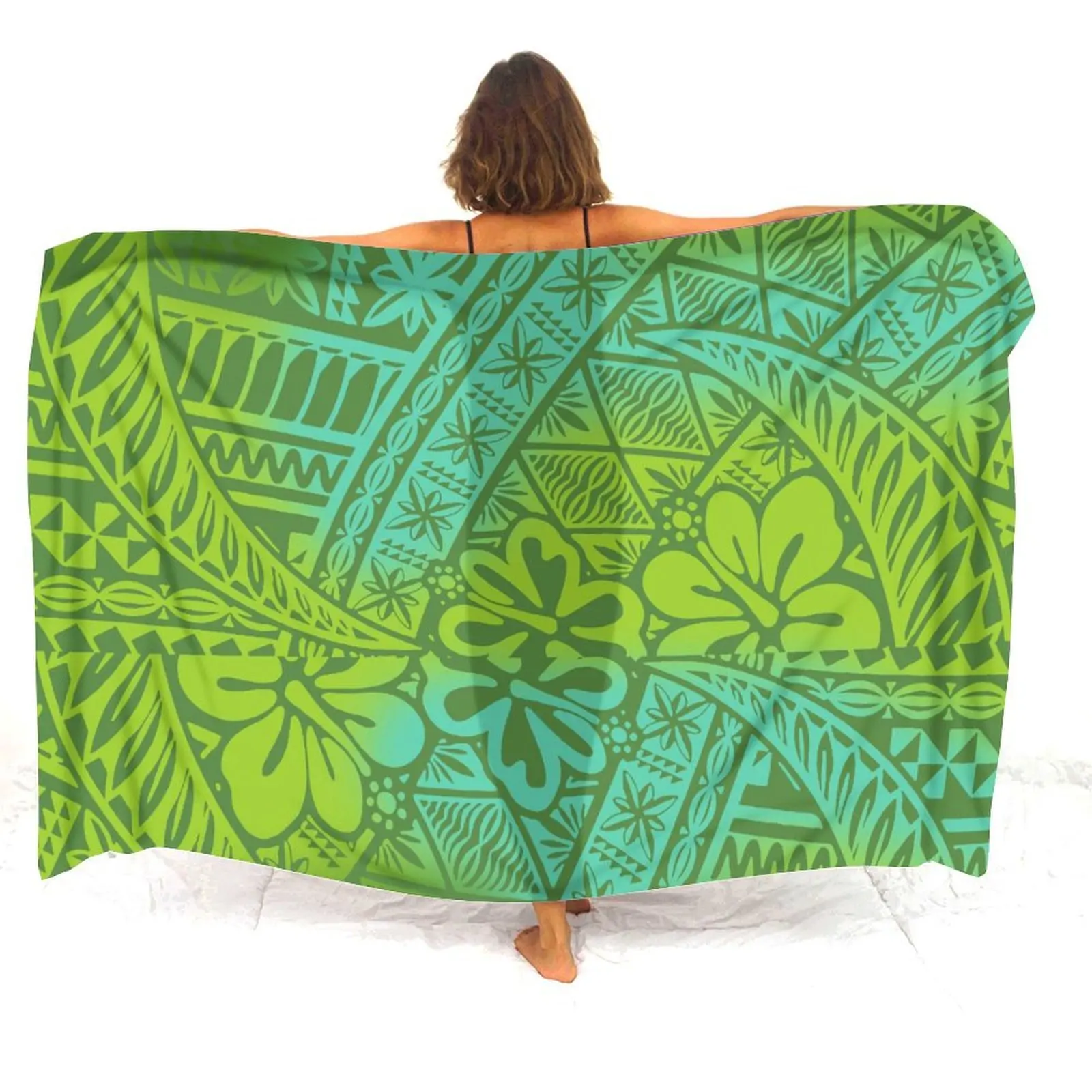 Customized Wholesale Polynesian-Style Summer Women'S Beach Resort Sarongs Essential Windproof Shawls And Sun-Protective Tops