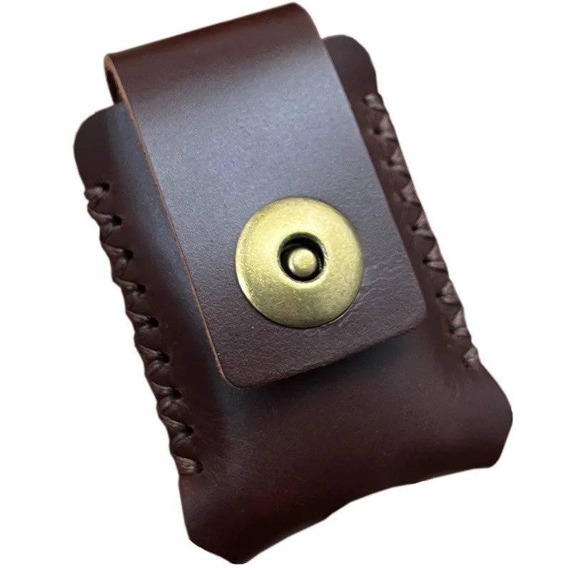 Cowhide Retro Wearable Belt Lighter Shell for Zipp Lighter Protective Storage Case