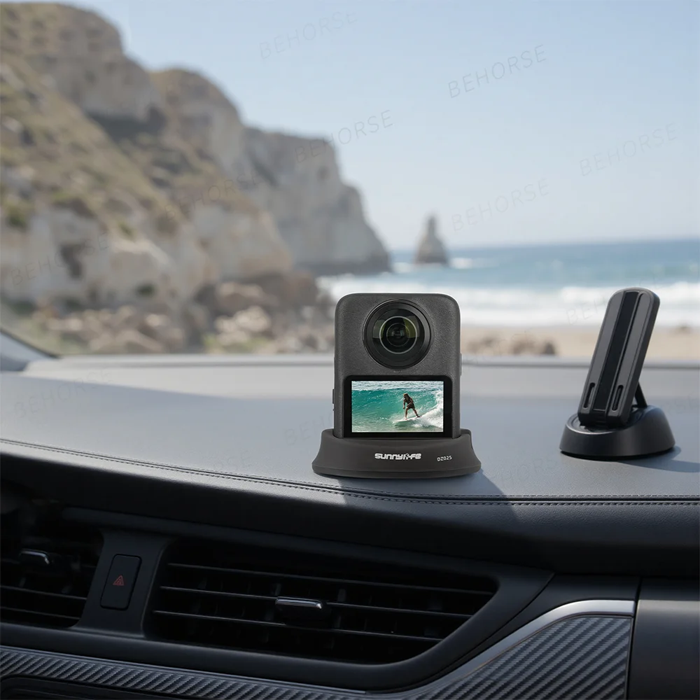 قاعدة من السيليكون لـ DJI OSMO 360 دعامة تثبيت على السيارة حامل سطح المكتب قاعدة ثابتة مضادة للانزلاق لملحقات الكاميرا الرياضية DJI Osmo 360