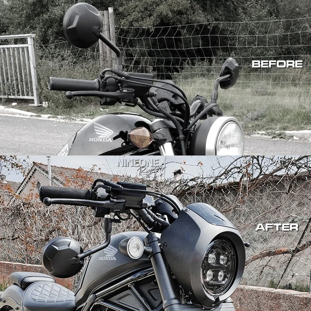 لهوندا المتمردين CMX 250 300 500 2014 15 16 17 المتمردين 250 المرايا تمديد عدة مرآة الرؤية الخلفية أسفل قوس انقلبت مرآة وزارة الدفاع #3