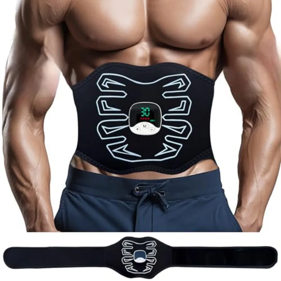 

Abs Stimulator EMS Muscle Stimulator for Gym Home Office Abdominal Toning Belt Electric Ab Stimulator for Men Women