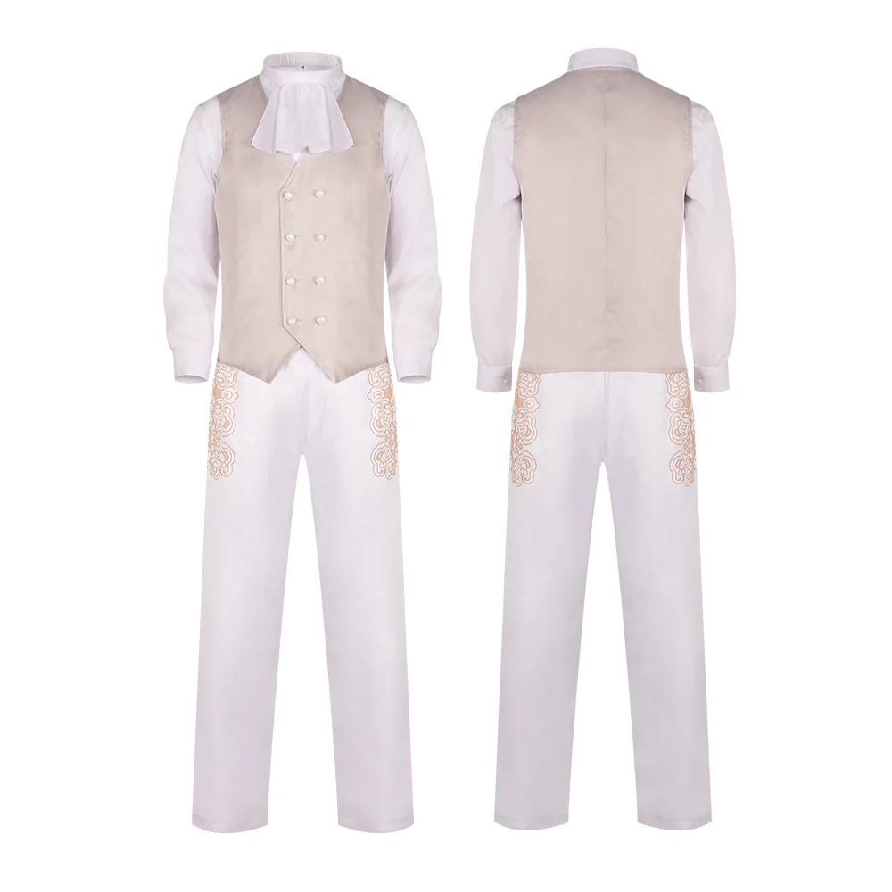 Medieval Royal Knight Costume Napoleon Cosplay Outfit Vintage Court Uniform Men Renaissance Noble Suit for Halloween Carnival Pa - view 3