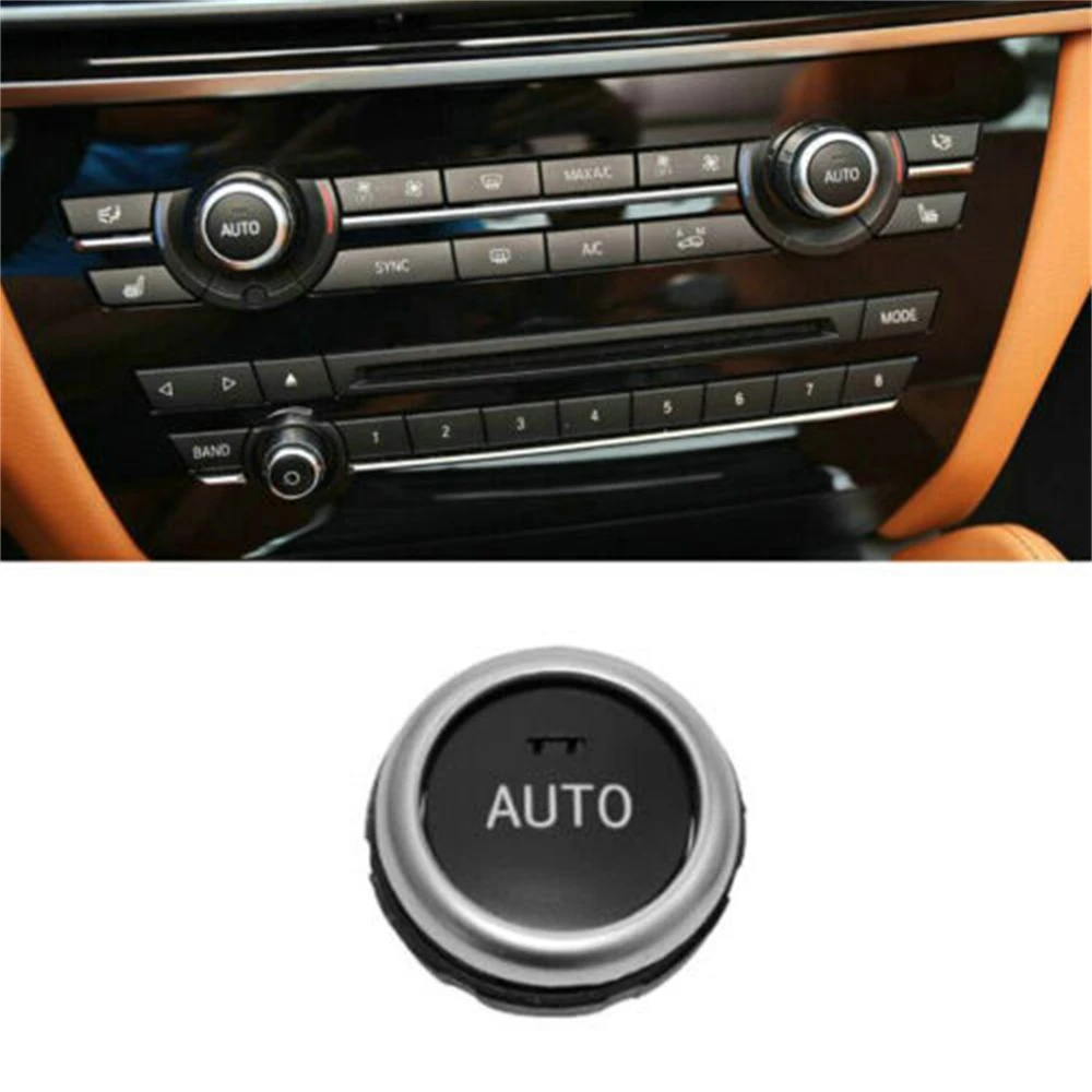 Air Conditioner Knob 61319393931 for BMW F10 F07 F02 A/C Rotation Climate Control Button with Auto Words for BMW 5 6 7 Series