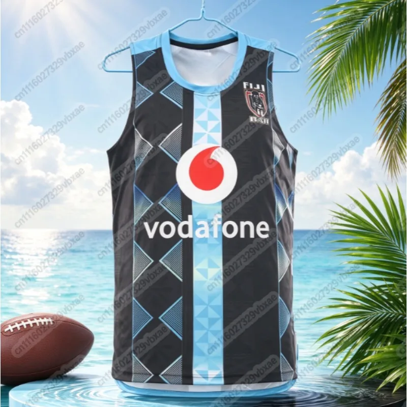 2026 Sommer Neue Fiji Barty Rugby Trainingsuniform Sportliche Schnelltrocknende Weste, Atmungsaktives Sport-Oberteil im Familiestil, Fan-Stil – Detail 3
