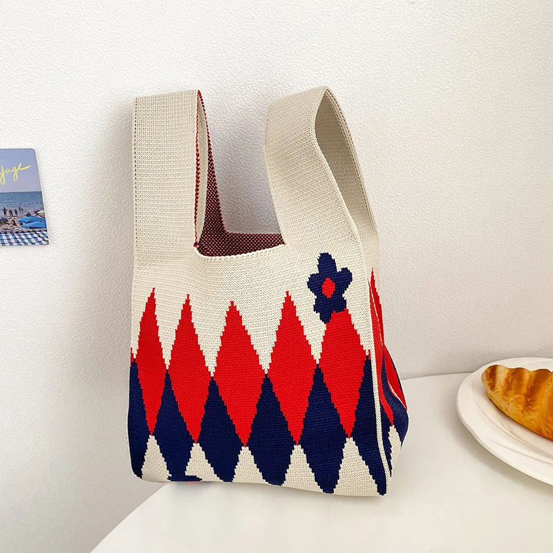 

Women's Woven Bag,Knitted Bag, Handbag, Trendy Tote Bag, Ins Bag, Gift Bag